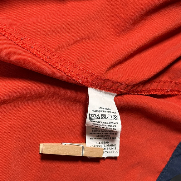 LL Bean Vest Adult MEDIUM Orange Blue Colorblock Mountain Classic Zip Outdoor - Picture 8 of 11